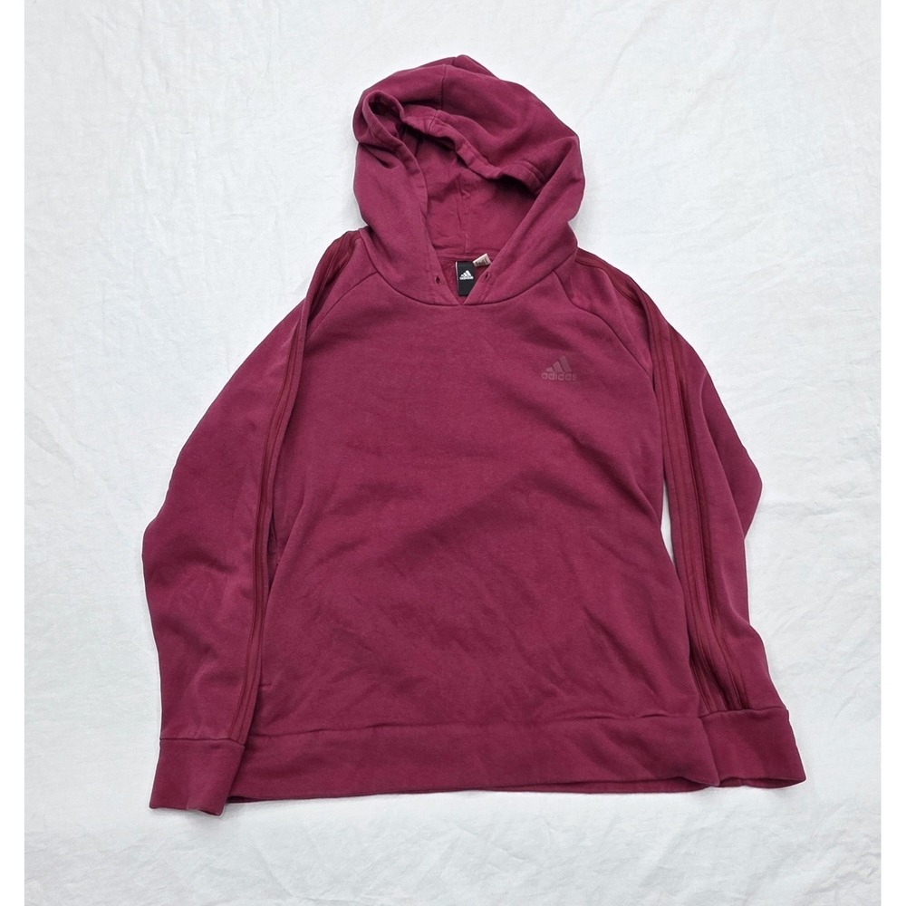 Adidas Maroon Hoodie Pullover Sweatshirt Size Unknown